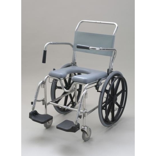 Aspire Transporter Commode Chair - 46cm - Footplates (Self Propelled) INCLUSIVE OF SEAT